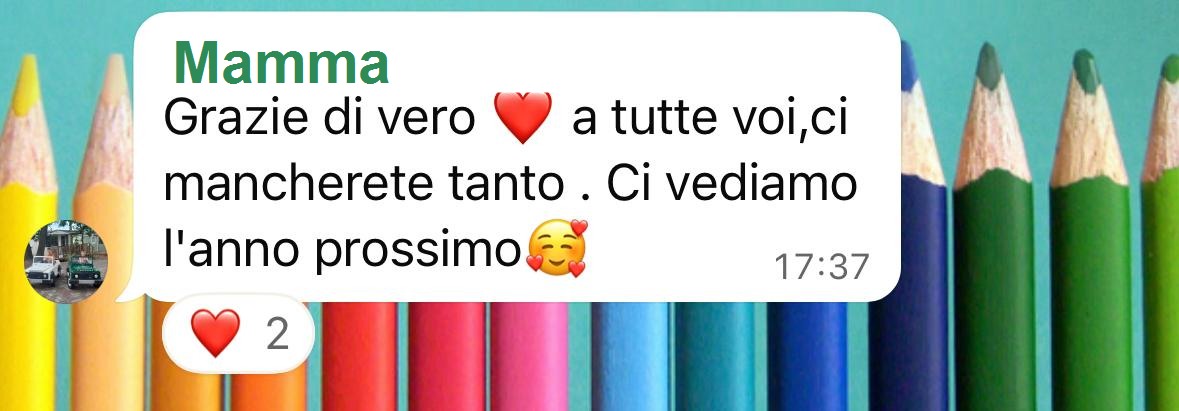 Recensione anonima ricevuta da una mamma